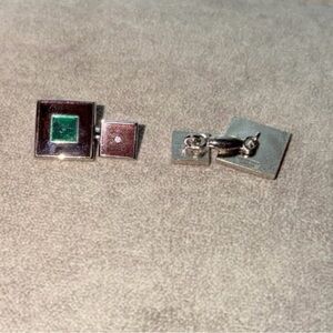 Duchamp London Brown and Green Cufflinks